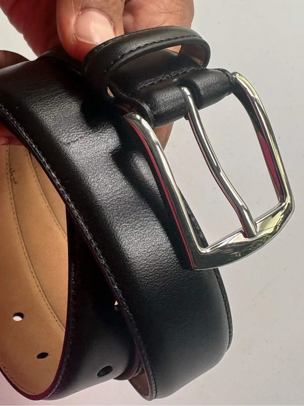 Bloomingdale’s The Men’s Store Black Leather Belt — Size 38